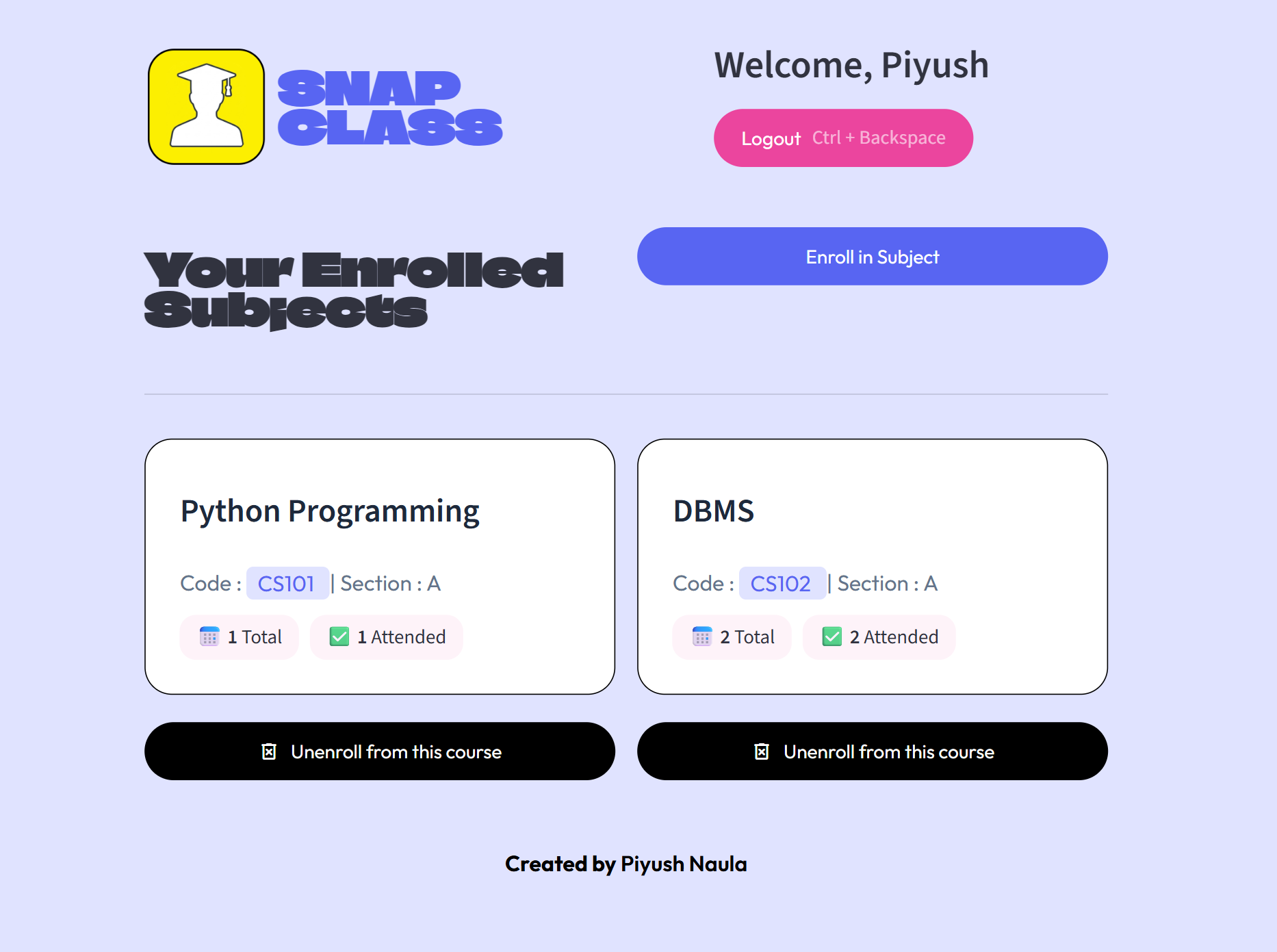 Student Dashboard